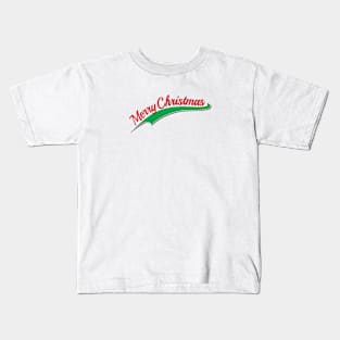 Merry Christmas Swoosh Kids T-Shirt